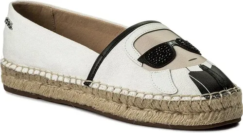 Espadrilky KARL LAGERFELD - KL80111 White Lthr/Textile