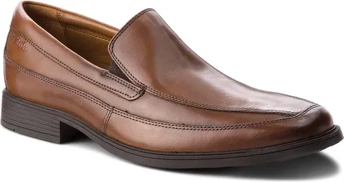 Poltopánky CLARKS - Tilden Free 261300987 Dark Tan Leather