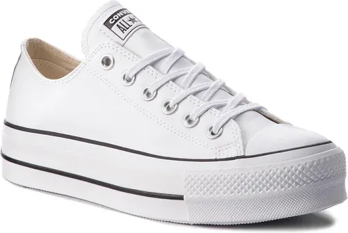 Tramky CONVERSE - Ctas Lift Clean Ox 561680C White/Black/White