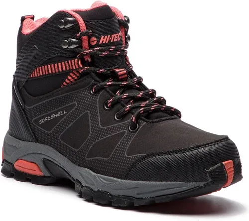 Trekingová obuv HI-TEC - Fumiko Mid Wp AVSAW18-HT-01-Q3 Black/Hot Coral