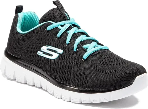 Topánky Skechers - Get Connected 12615/BKTQ Black/Turquoise