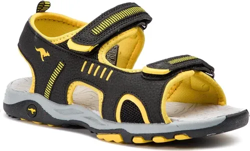 Sandále KANGAROOS - K-Logan 18338 000 5028 D Jet Black/Sun Yellow