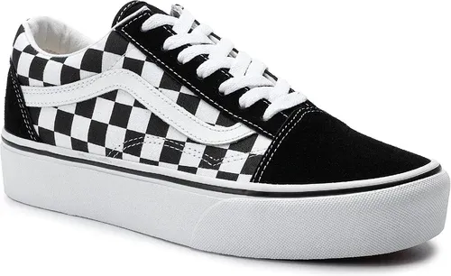 Tenisky VANS - Old Skool Platfor VN0A3B3UHRK1 (Checkerboard) Blk/Tr Wht