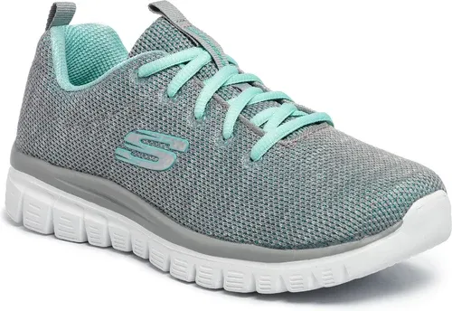 Topánky Skechers - Twisted Fortune 12614/GYMN Gray/Mint