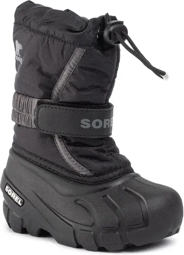 Snehule SOREL - Childrens Flurry NC1695 Black/City Grey 016