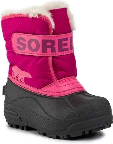 Snehule SOREL - Childrens Snow Commander NC1960 Tropic Pink/Deep Blush 652