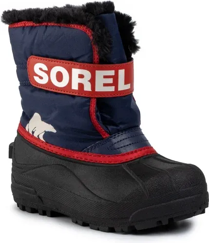 Snehule SOREL - Childrens Snow Commander NC1960 Noctural/Sail Red 591