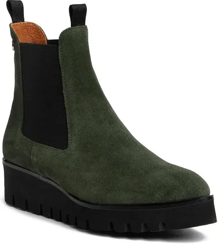 Kotníková obuv s elastickým prvkom SOLO FEMME - 38801-12-G73/000-13-00 Zelená