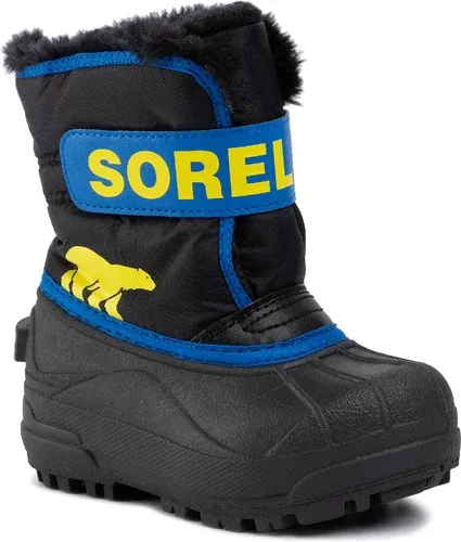 Snehule SOREL - Childrens Snow Commander NC1960 Black/Super Blue 011