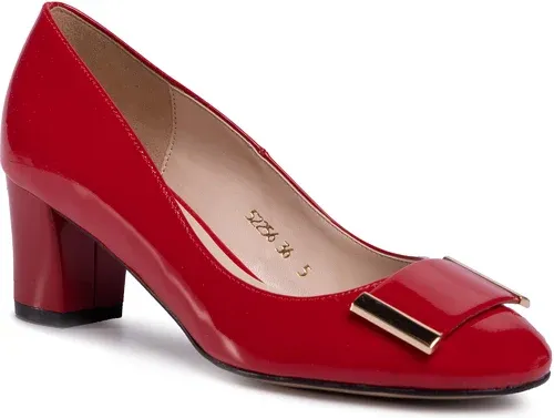 Poltopánky SAGAN - 2256 Czerwony Lakier/Złoty