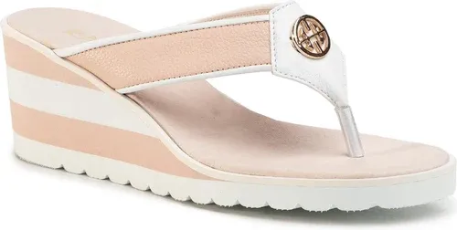 Žabky R.POLAŃSKI - 1130 Biały/Różowy