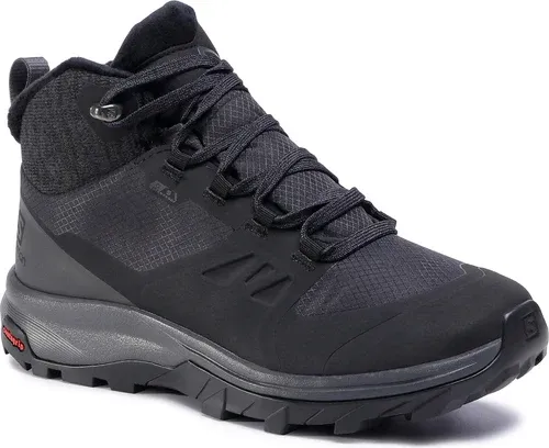 Trekingová obuv Salomon - Outsnap Cswp W 411101 20 V0 Black/Ebony/Black