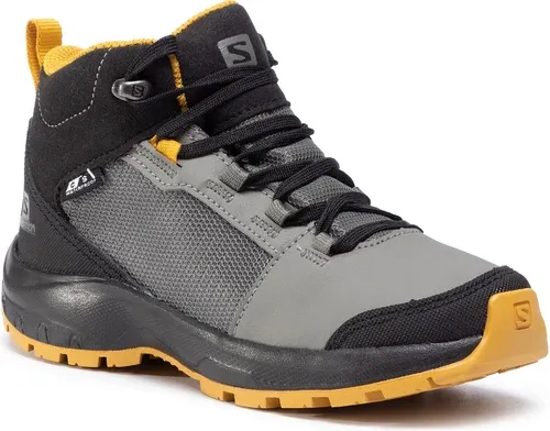 Trekingová obuv Salomon - Outward Cswp J 409722 09 W0 Castor Gray/Black/Arrowwood Trekingová obuv Salomon - Outward Cswp J 409722 09 W0 Castor Gray/Black/Arrowwood