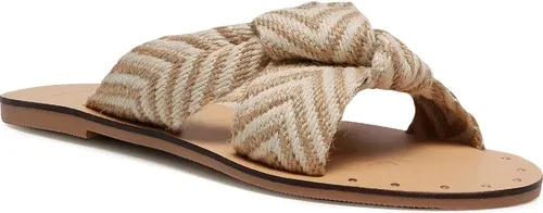 Šľapky MANEBI - Leather Sandals S 3.0 Y0 Beige Knot