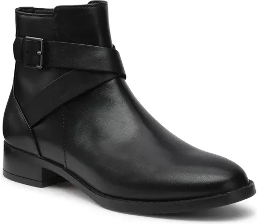 Členkové čižmy CLARKS - Hamble Buckle 261510084 Black Leather