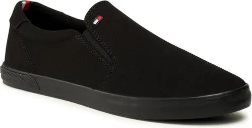 Tenisky Tommy Hilfiger - Iconic Slip On Sneaker FM0FM00597 Triple Black 0GK