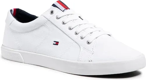 Sneakersy TOMMY HILFIGER - Iconic Long Lace Sneaker FM0FM01536 Triple White 0K4