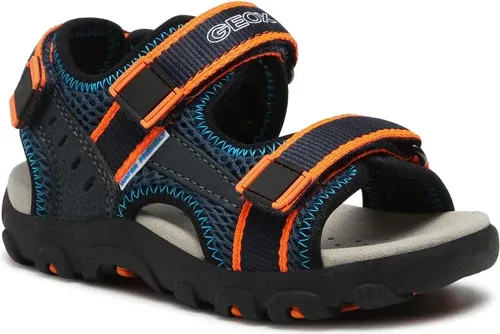 Sandále GEOX - J S.Strada A J1524A 014CE C4324 M Navy/Fluo Orange