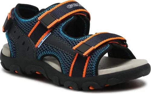 Sandále GEOX - J S.Strada A J1524A 014CE C4324 S Navy/Fluo Orange