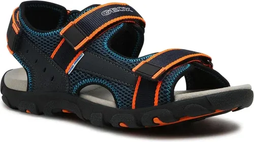 Sandále GEOX - J S.Strada A J1524A 014CE C4324 D Navy/Fluo Orange