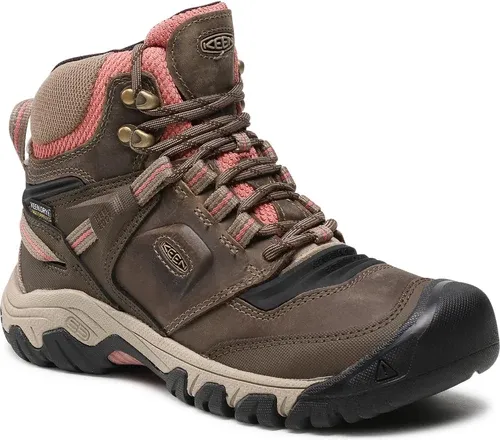 Trekingová obuv Keen - Ridge Flex Mid Wp W 1024921 Timberwolf/Brick Dust