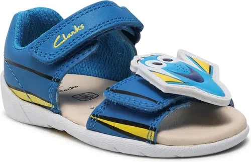 Sandále CLARKS - Zora Nemo T 261583886 Blue Leather Sandále CLARKS - Zora Nemo T 261583886 Blue Leather