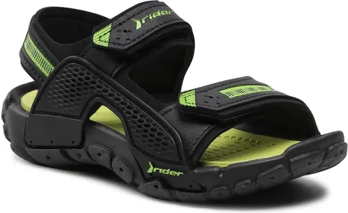 Sandále RIDER - Tender XII Kids 83066 Black/Black/Green 02235