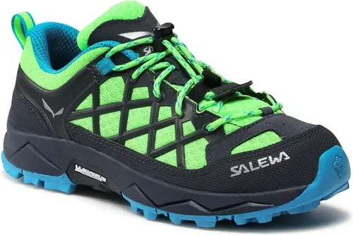 Trekingová obuv SALEWA - Jr Wildfire 64007-5810 Fluo Green/Blue Danube 5810