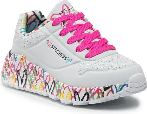 Sneakersy SKECHERS - Lovely Luv 314976L/WMLT White/Multi