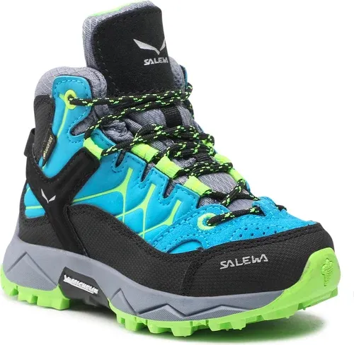 Trekingová obuv Salewa - Jr Alp Trainer Mid Gtx GORE-TEX 8375 Blue Danube/Fluo Green