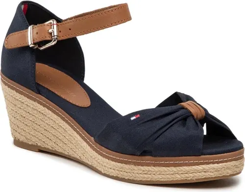 Espadrilky TOMMY HILFIGER - Iconic Elba Sandal FW0FW00906 Midnight 403