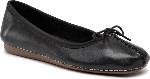 Baleríny CLARKS - Freckle Ice 203529294 Black Leather