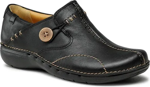 Poltopánky CLARKS - Un Loop 203128374 Black Leather