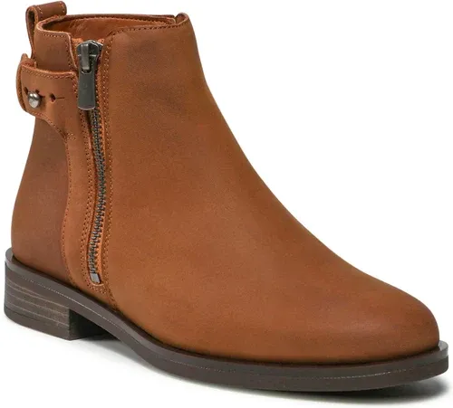 Členkové čižmy CLARKS - Memi Lo 261622394 Dark Tan Lea