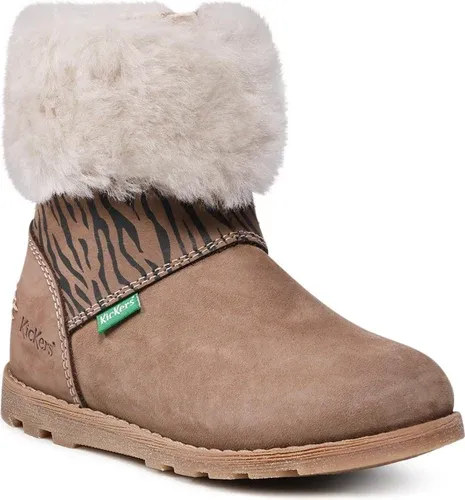Čižmy Kickers - Nonofur 878681-10-113 S Beige Rose Zebre