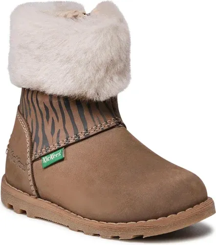 Čižmy Kickers - Nonofur 878681-10-113 M Beige Rose Zebre