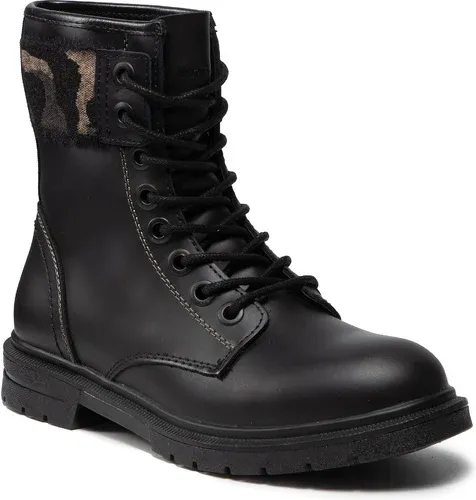 Členkové čižmy WRANGLER - Spike Punk WL12564A Black/Military 298