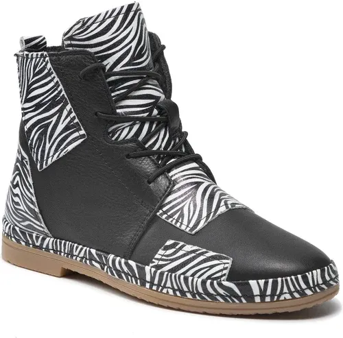 Členkové čižmy MANITU - 990034-01 Schwarz/Zebra Členkové čižmy MANITU - 990034-01 Schwarz/Zebra