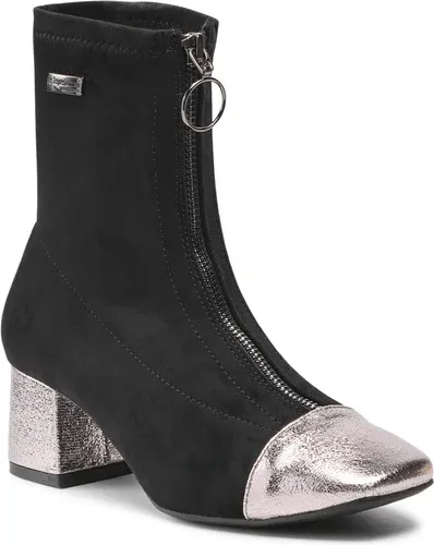 Členkové čižmy LES TROPEZIENNES - Dita 40071 Black/Silver