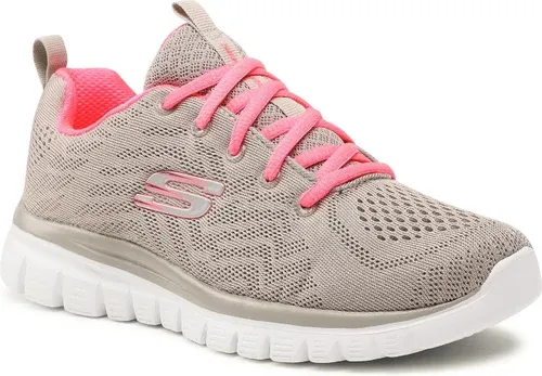 Topánky SKECHERS - Get Connected 12615/GYCL Gray/Coral