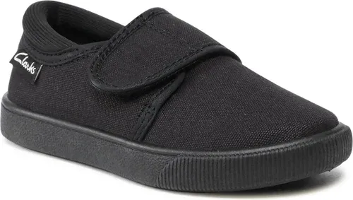 Papuče Clarks - Hopper Run 261143307 Black Fabric