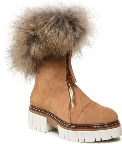 Členkové čižmy R.POLAŃSKI - 1390 Camel Nubuk