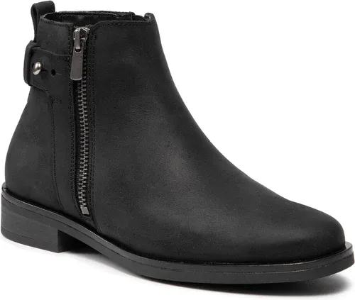 Členkové čižmy CLARKS - Memi Lo 261615144 Black Leather