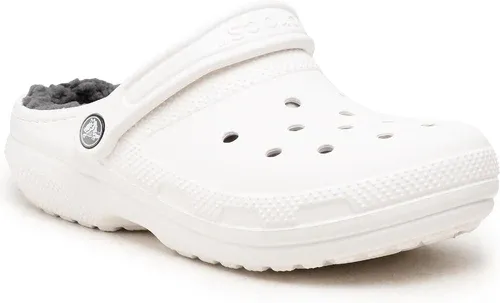 Šľapky CROCS - Classic Lined Clog 203591 White/Grey