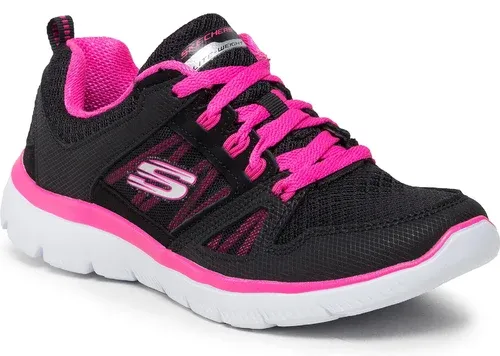 Topánky SKECHERS - New World 12997/BKHP Black/Hot Pink