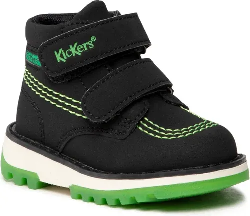 Šnurovacia obuv Kickers - Kickfun 878750-10 M Black/Green 81