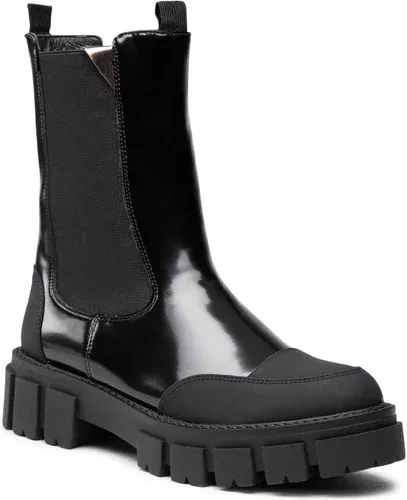 Kotníková obuv s elastickým prvkom KARINO - 3924/090-F Czarny/Lakier