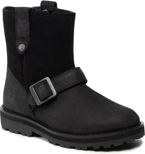 Čižmy TIMBERLAND - Courma Kid Wl.Biker Bt TB0A2H67015 Black Nubuck