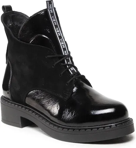 Členkové čižmy POLLONUS - 5-1362-003 Czarny Naplak/Welur