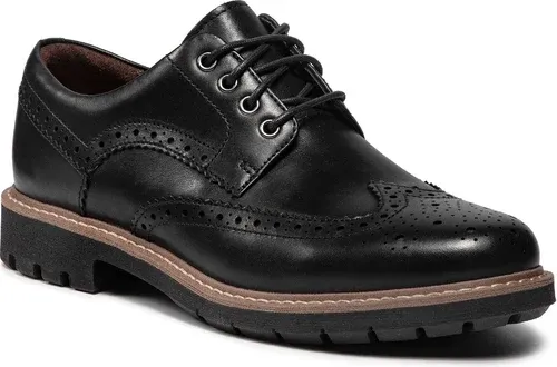 Poltopánky Clarks - Batcombe Wing 261271927 Black Leather